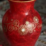 Decorated Glass Vase